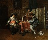 A Game of Cards by Ferdinand Roybet